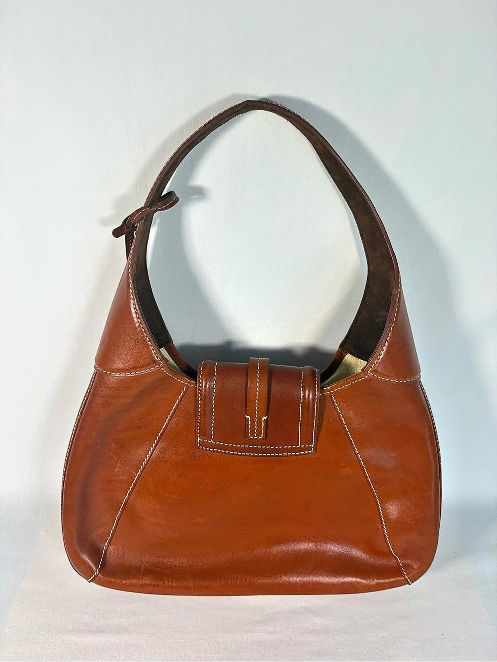 Dooney & Bourke 1975 Brown Leather Hobo Shoulder Bag